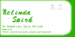 melinda spirk business card